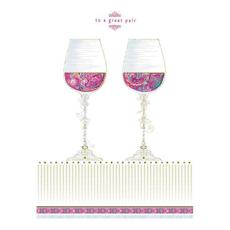 Pictura wine anniversary card featuring elegant design, suitable for celebrating special occasions with a heartfelt message.