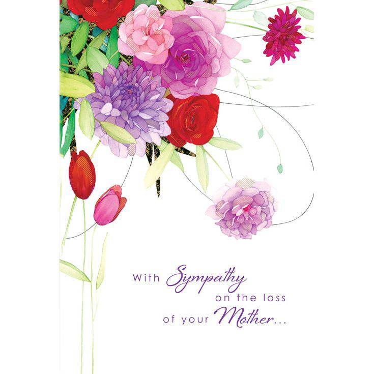 Pictura Sympathy occasion everyday card with elegant floral design and heartfelt message for condolences and sympathy.