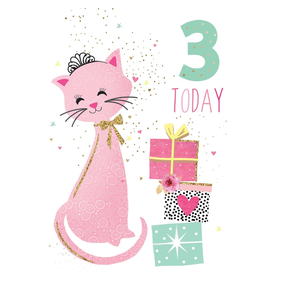 Sara Miller 3rd birthday everyday card by Pictura featuring colorful, festive design for celebrating a child's third birthday.