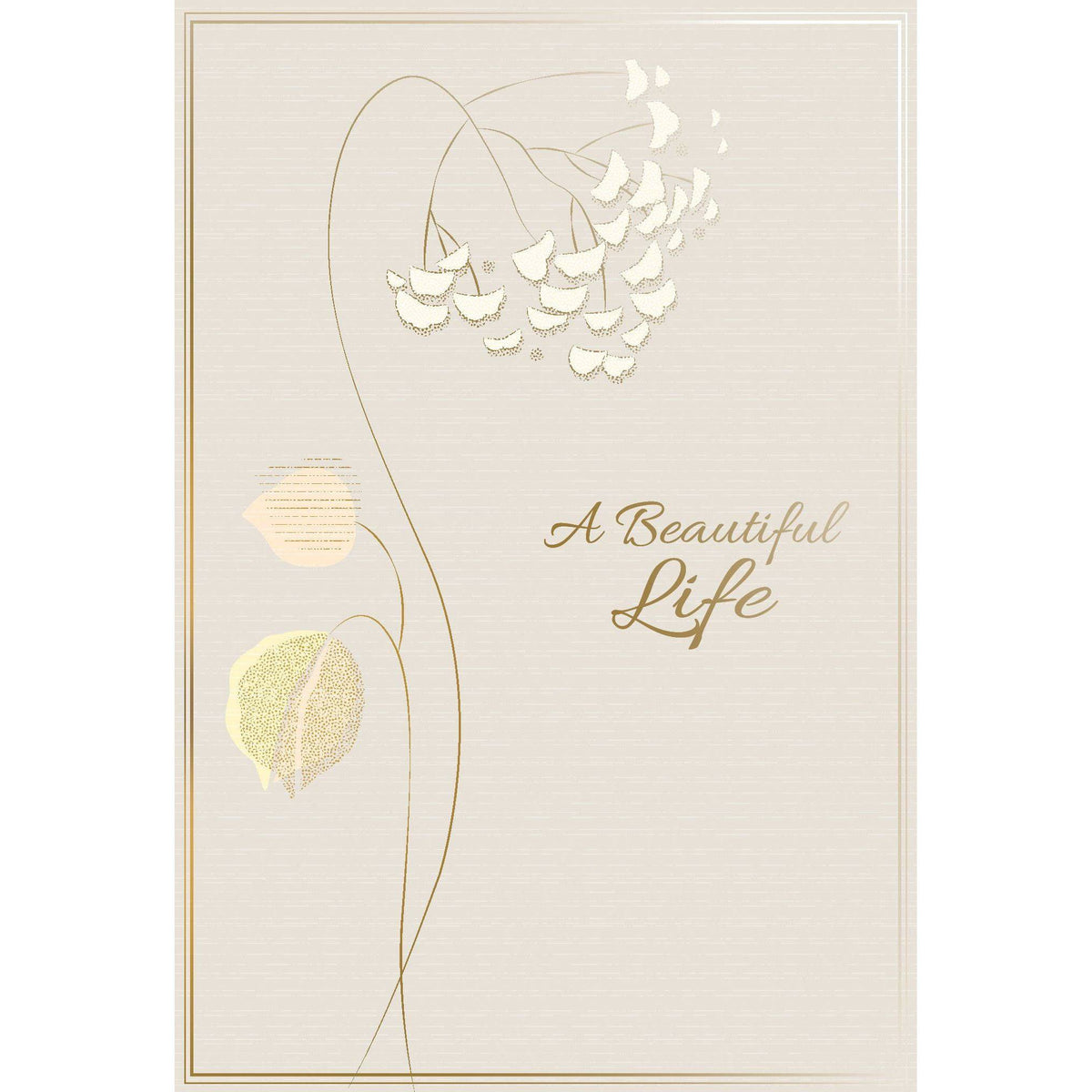 Pictura flower sympathy card featuring a delicate floral design for expressing condolences and sympathy.