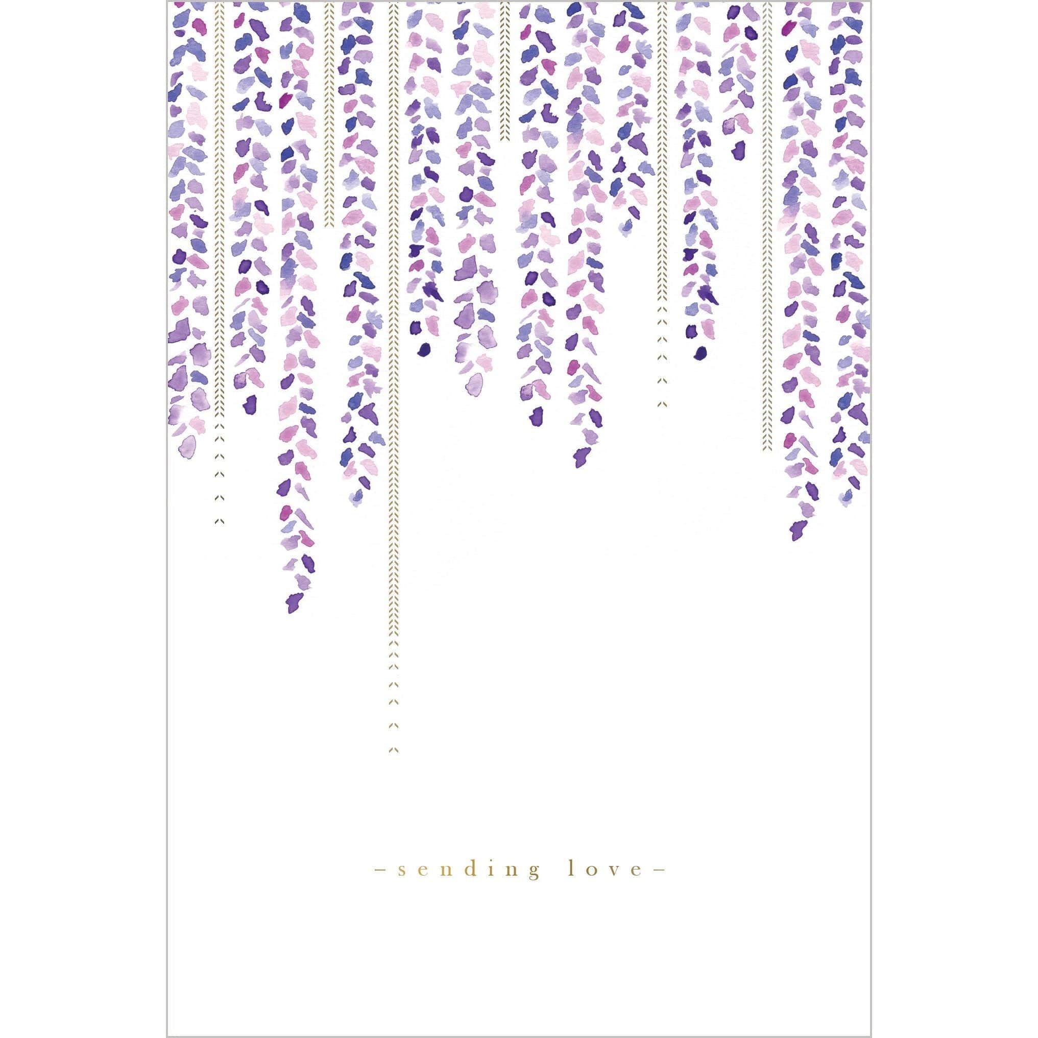 Sending Love sympathy card by Pictura featuring heartfelt floral design for comforting messages and empathetic sentiments.