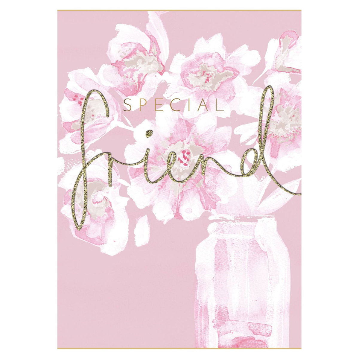 White floral birthday card featuring a friendly design from Pictura's everyday cards collection.