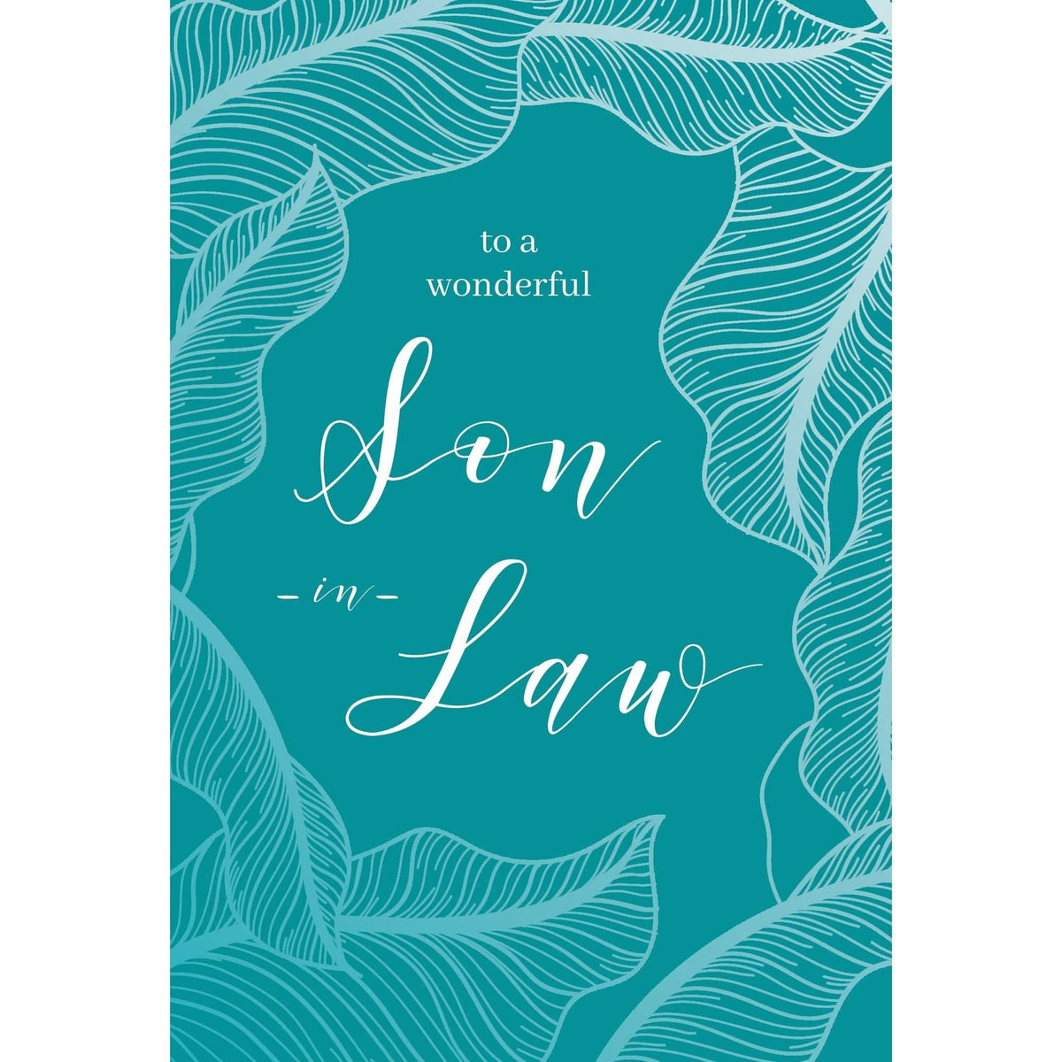 Pictura birthday card for son-in-law featuring broad leaves design, suitable for everyday greeting occasions.