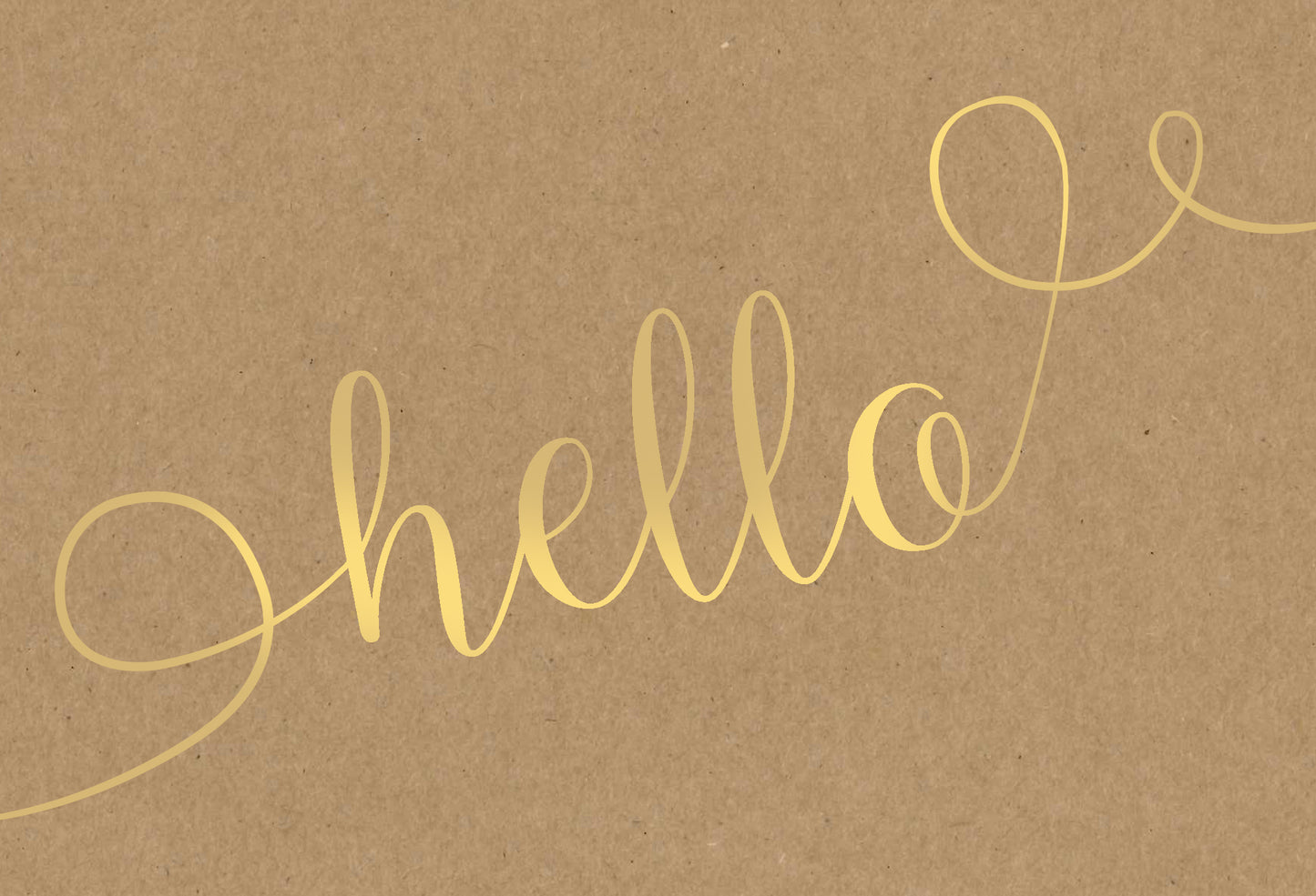 Blank Note Card Hello Kraft - Cardmore