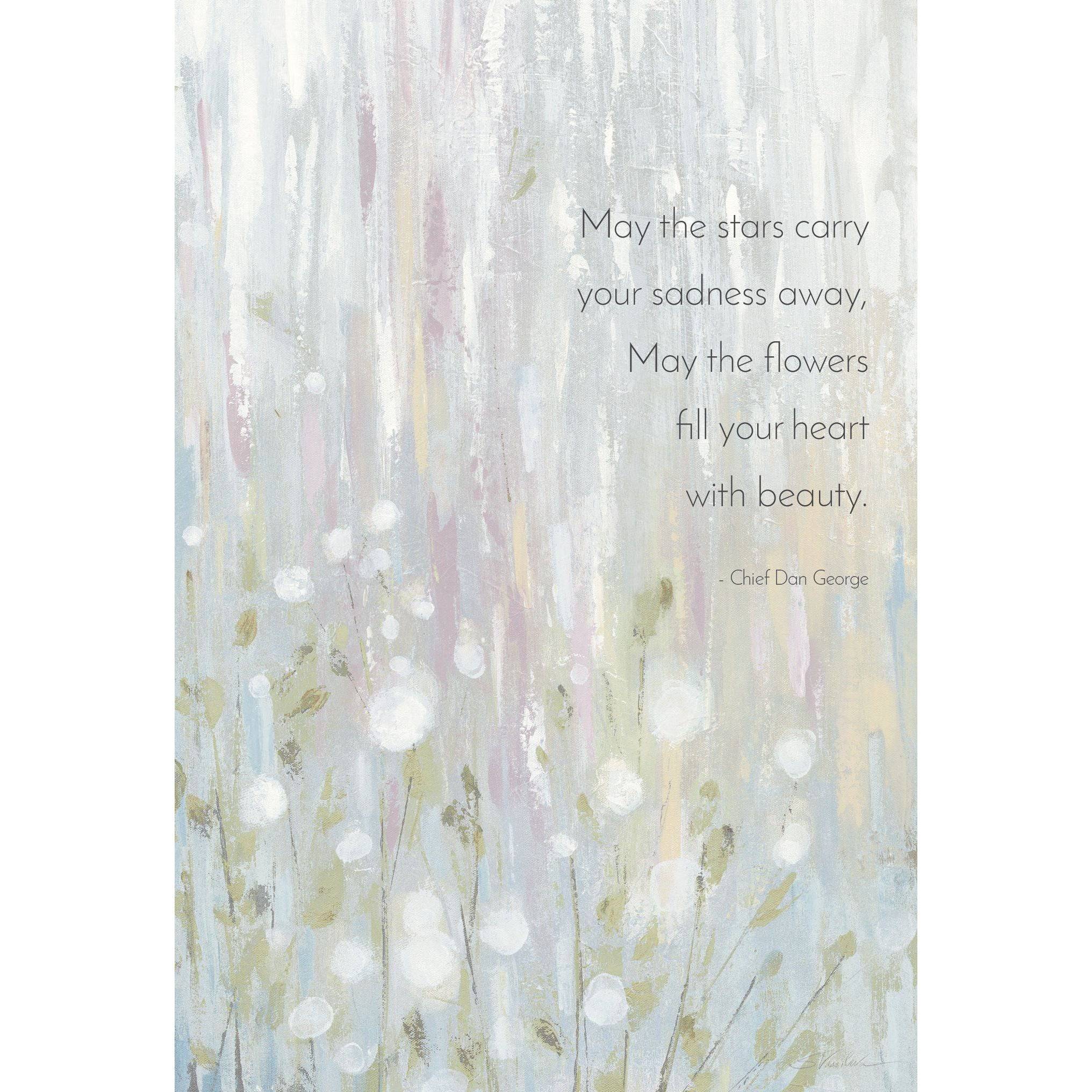 Blue and green January branches sympathy card by Pictura, featuring elegant floral design on high-quality paper.
