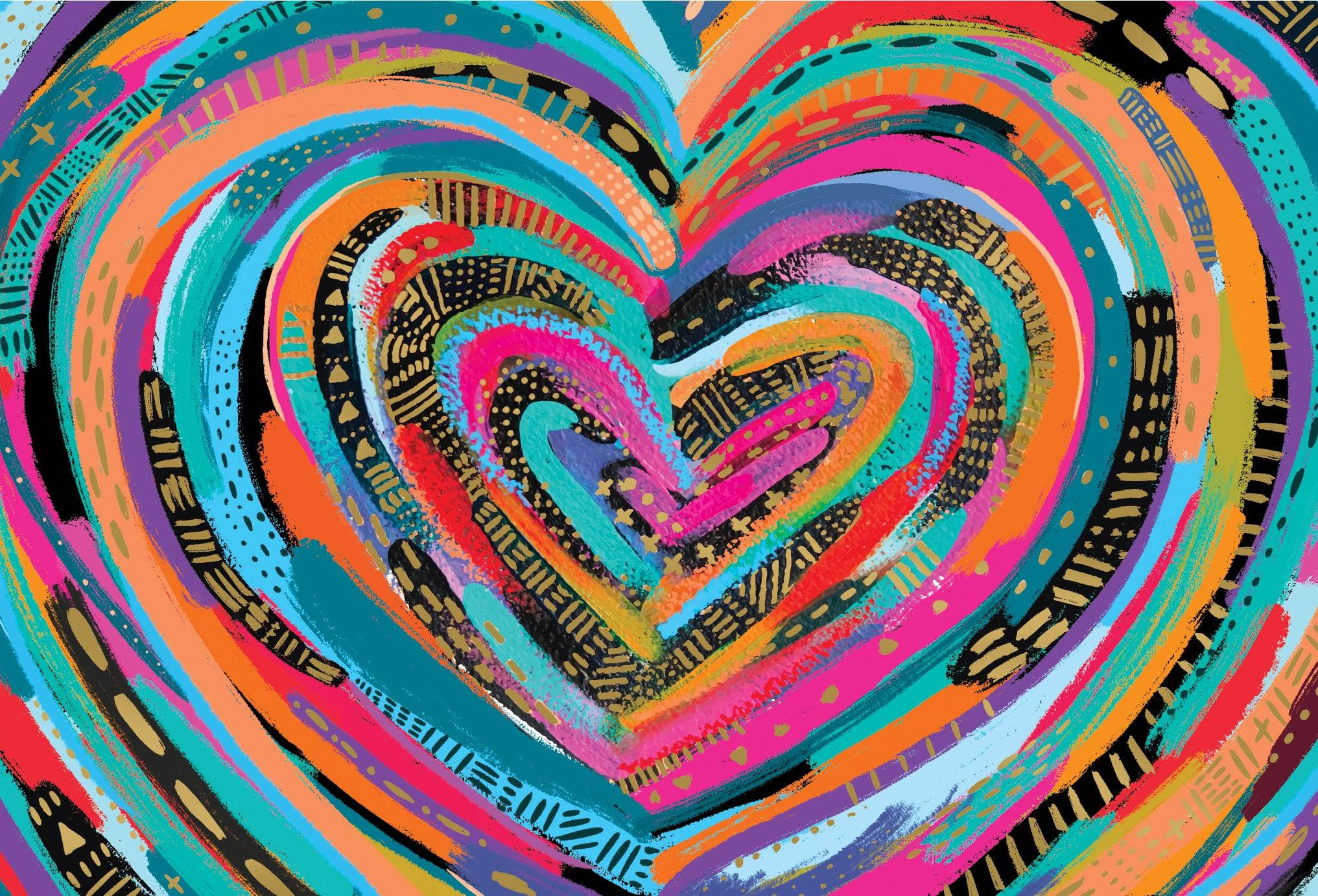 Pictura Art Heart Thinking Of You Card from the Everyday Cards collection, featuring a heartfelt design with artistic heart imagery.