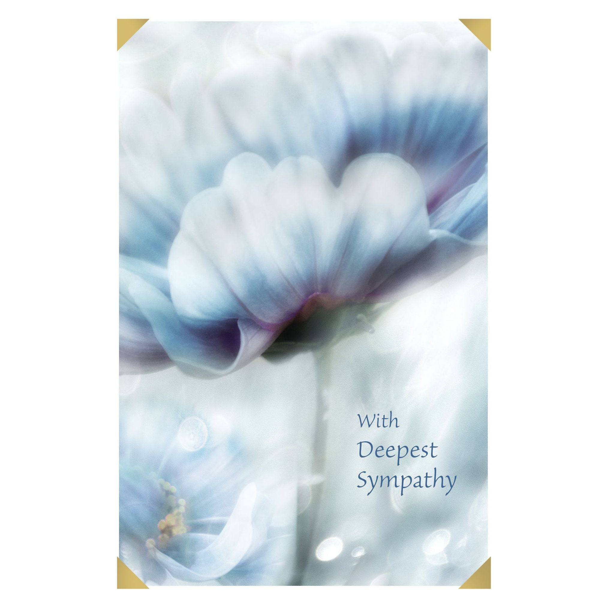 Pictura Feeling of Blue Sympathy Card featuring calming blue design, suitable for expressing condolences and support.