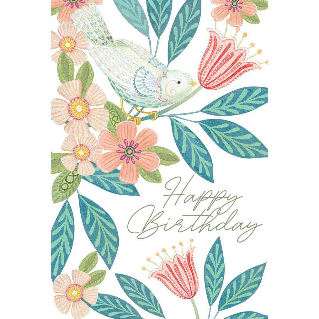 Blue bird birthday card from Pictura's everyday card collection featuring a colorful illustration of a bird on a cheerful design.