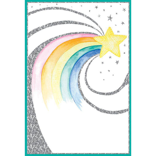 Pictura Shooting Star birthday card featuring a colorful star design on a white background for special occasions.