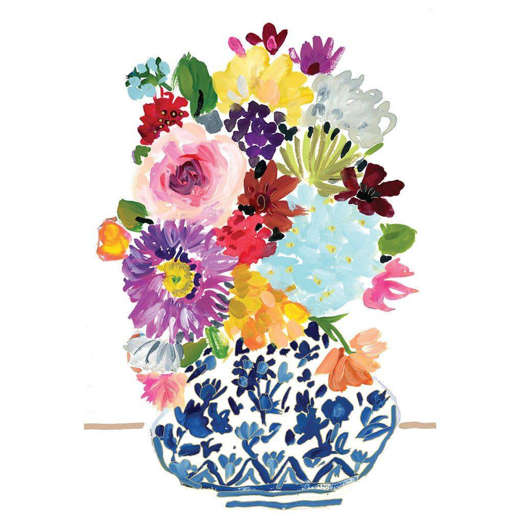 Pictura Master Bouquet birthday card featuring colorful floral illustrations on a white background, perfect for celebrating birthdays.