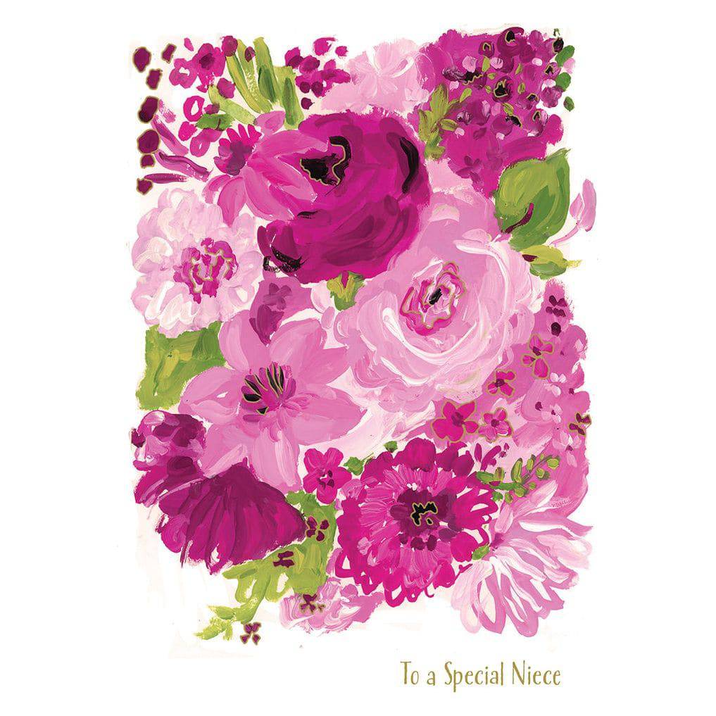 Pictura "After The Good Change" birthday card for niece, featuring colorful floral design and cheerful message, suitable for special occasions.
