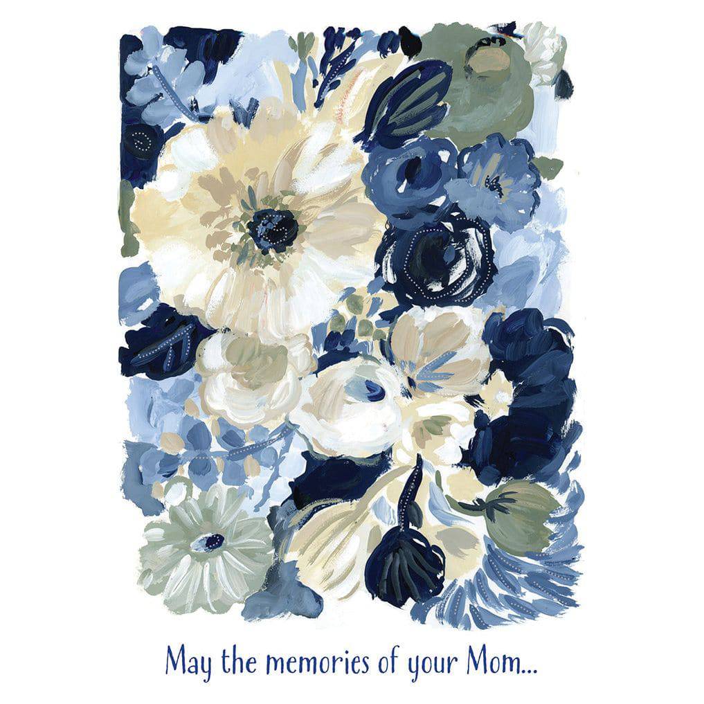 Pictura Deep In Indigo Sympathy Loss Of Mother emotional greeting card with heartfelt message and floral design.