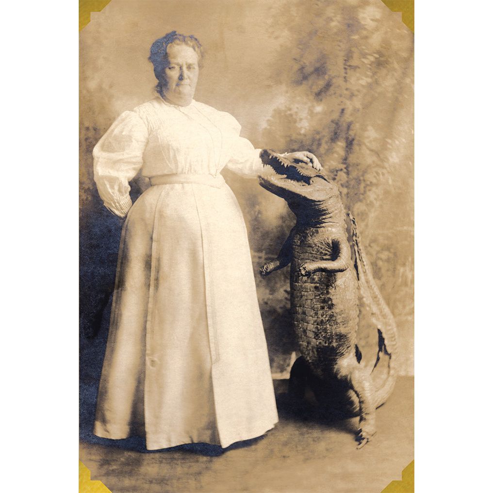 Crocodile Woman Funny Birthday Card