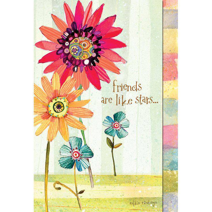 Pictura friendship card with star design and "Friends Are Like Stars" message, ideal for everyday greeting or friendship expression.
