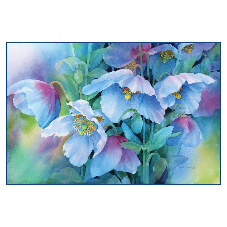 Blue flowers sympathy card from Pictura featuring a delicate floral design on an everyday greeting card.