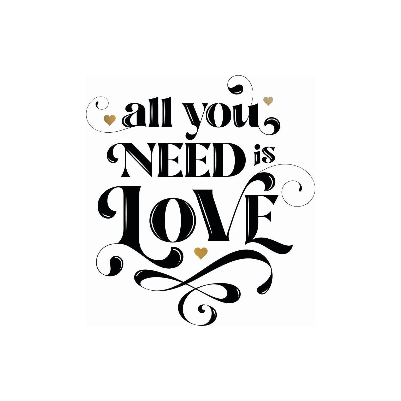 From Me To You Pictura birthday card with "All You Need Is Love" message, featuring colorful love-themed illustration.