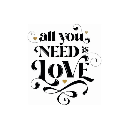 From Me To You Pictura birthday card with "All You Need Is Love" message, featuring colorful love-themed illustration.