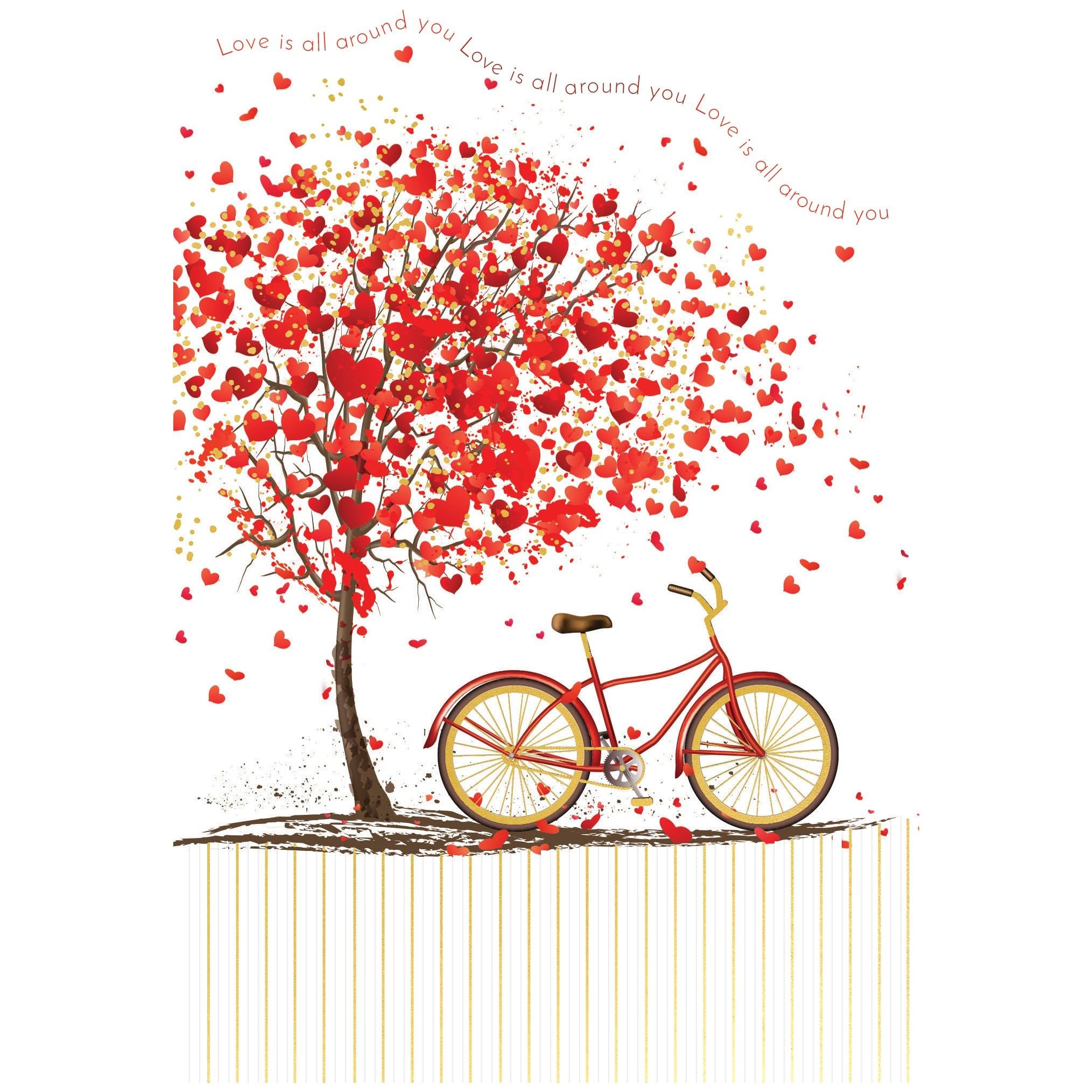 Bicycle Tree Valentine's Card - Cardmore