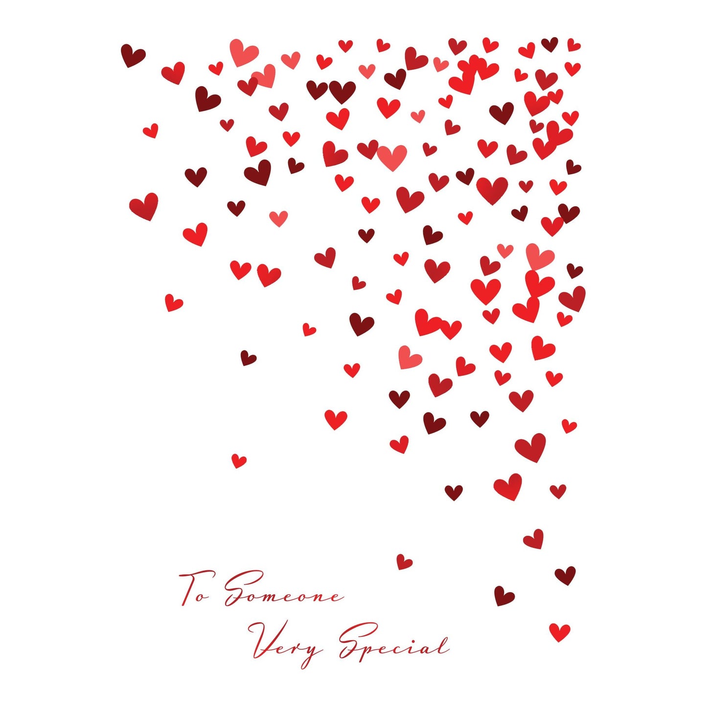 Tiny Falling Hearts Valentine's Card - Cardmore