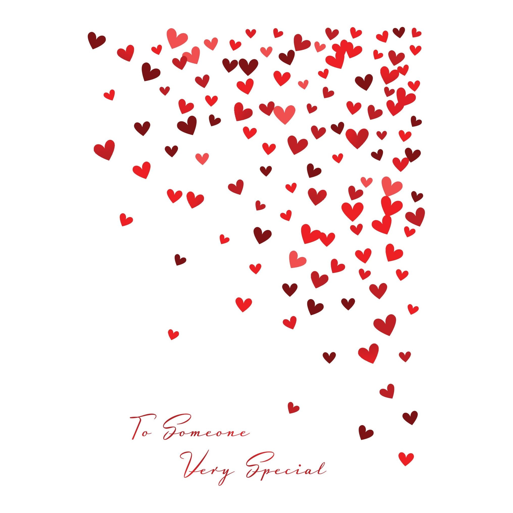 Tiny Falling Hearts Valentine's Card - Cardmore