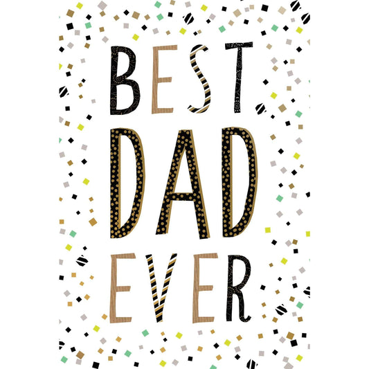 Father's Day card titled "Best Dad Ever" by Pictura, featuring a colorful design and heartfelt message.