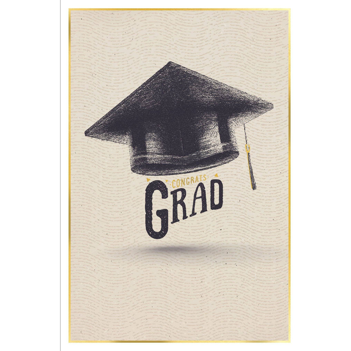 Pictura sketched graduation card with hand-drawn design, celebrating graduation with elegant, artistic lettering and illustrations.