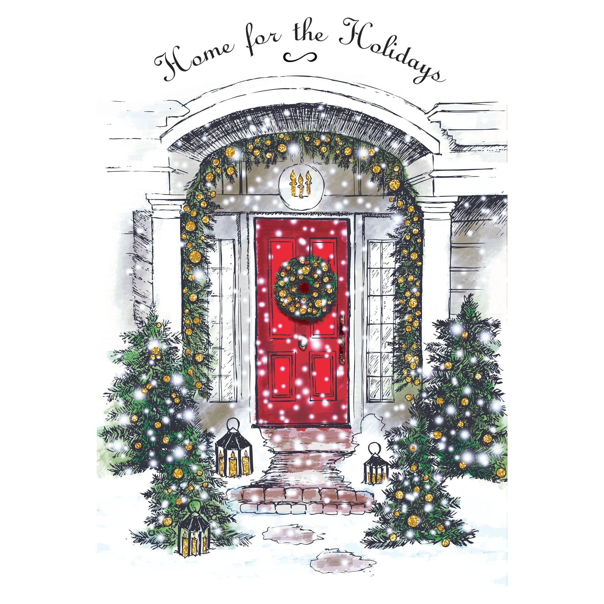 Red Door Christmas Card - Cardmore