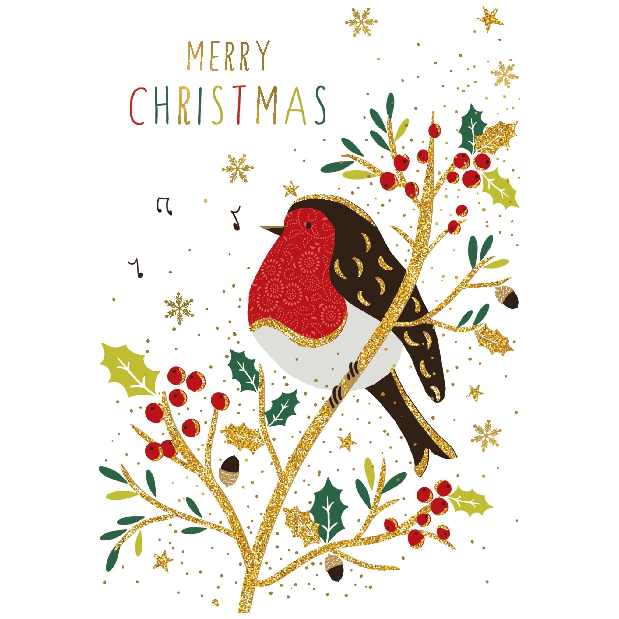 Christmas Robin Christmas Card Sara Miller - Cardmore