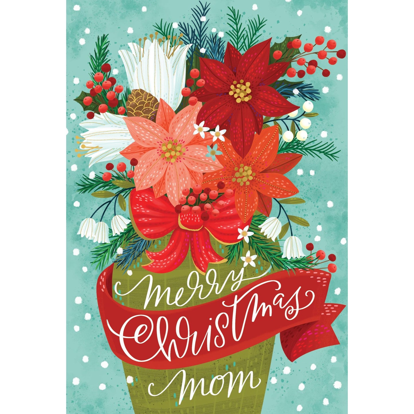 Bright Christmas Bouquet Christmas Card Mother - Cardmore
