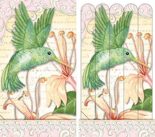 Pictura Hummingbirds Butterfly Emery Board from Sienna's Garden, a colorful nail file with hummingbird and butterfly design.
