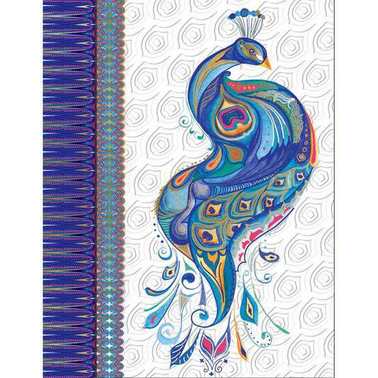 Pictura Peacock Purse Pad featuring a vibrant peacock feather design on soft, decorative purse accessory.