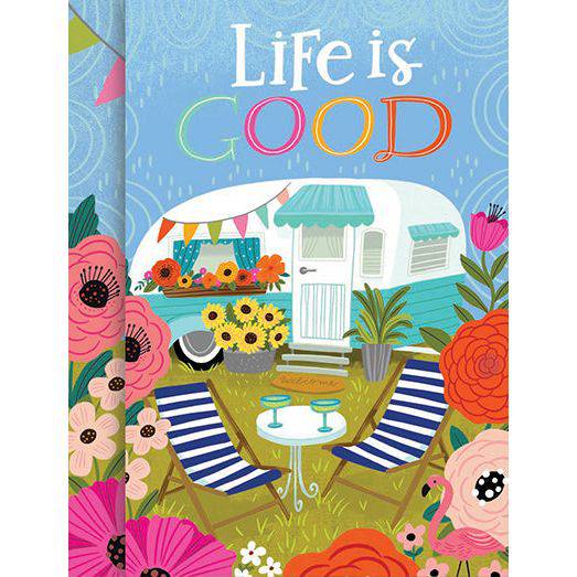 Pictura Life Is Good purse pad with colorful fabric and padded design, ideal for protecting handbags and accessories.