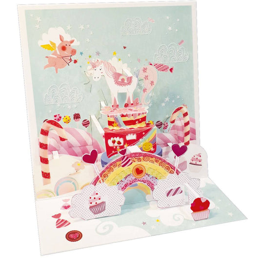 Pictura large unicorn pop-up card featuring a colorful 3D unicorn design and intricate paper craftsmanship.