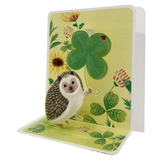 Pictura Hedgehog Small Pop-up Card featuring a detailed 3D paper hedgehog design on a white background