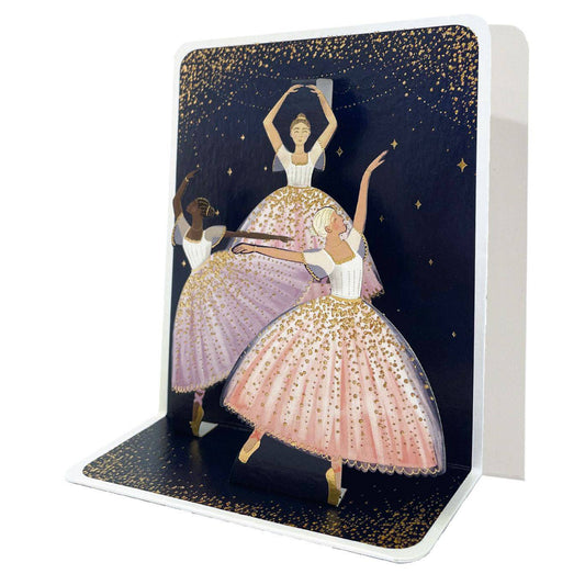Pictura Ballet Small Pop-up Card featuring a delicate ballet dancer design with intricate paper craft details.