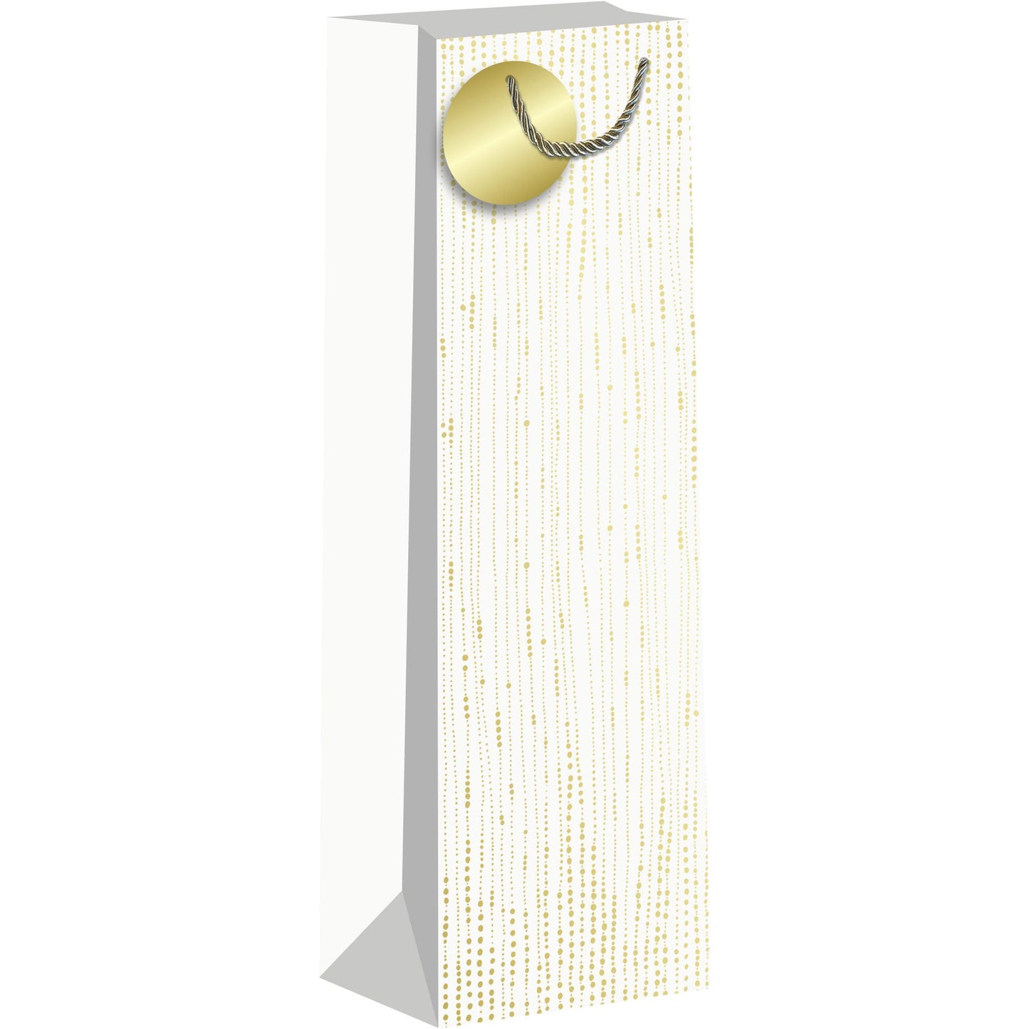 Bottle Gift Bags - Gold Dots