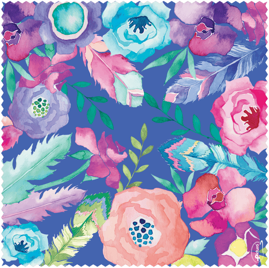 Pictura Feather Floral Smart Cloth showing a close-up of soft, patterned fabric with feather and floral design for cleaning or styling.