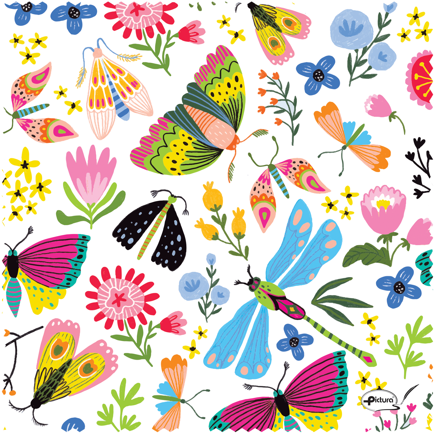 Flowers & Butterflies Smart Cloth - Cardmore
