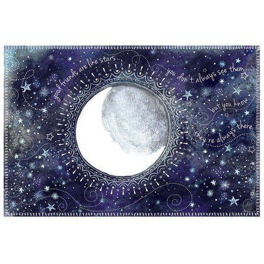 Pictura Moon Birthday Card for friendship featuring a celestial moon design, perfect for celebrating special occasions.