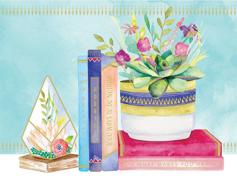 Pictura Sienna's Garden Portfolio featuring terrarium-themed cover and pages for organizing and showcasing botanical collections.