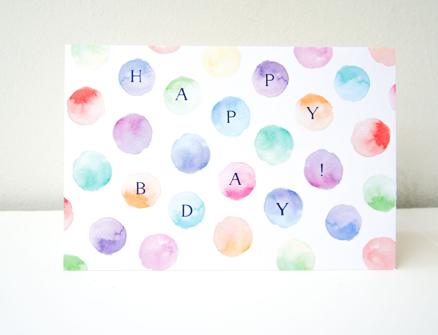 Watercolor Circles Birthday Card - Cardmore