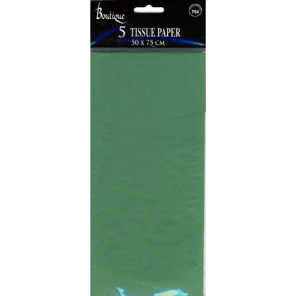 Green AB PICTURA tissue paper folded with floral patterns, ideal for gift wrapping and craft projects.
