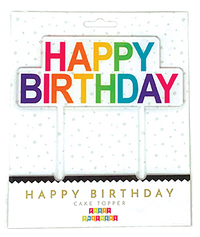 Reusable Happy Birthday Acrylic Cake Topper Party Partners - Cardmore