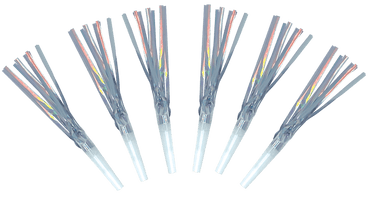 Iridescent Party Whistle with scalloped striped design from Party Partners, featuring a shiny, colorful, and fun party accessory.