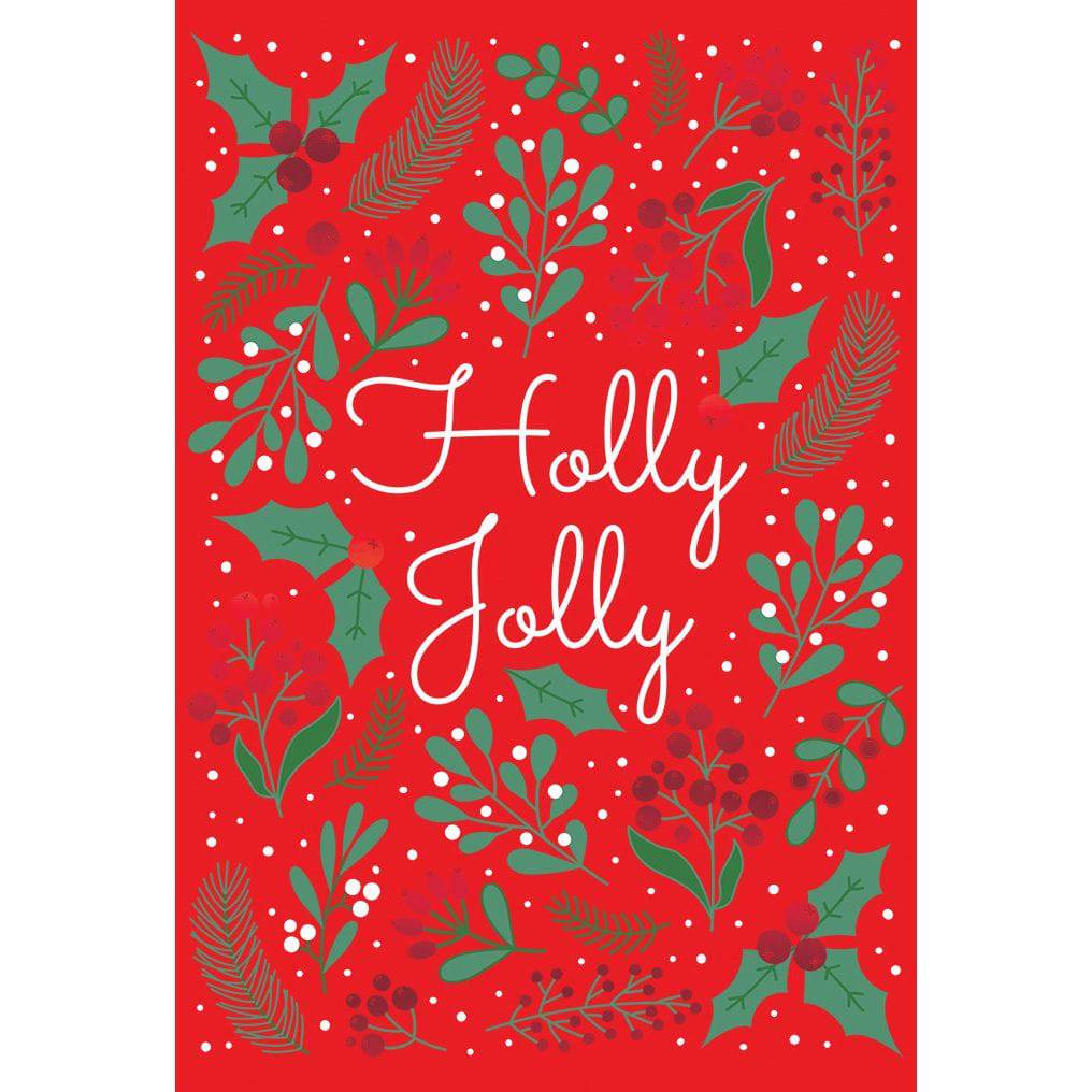 Pictura Holly Jolly Christmas Card featuring festive holiday design with Christmas trees and ornaments on a cheerful background