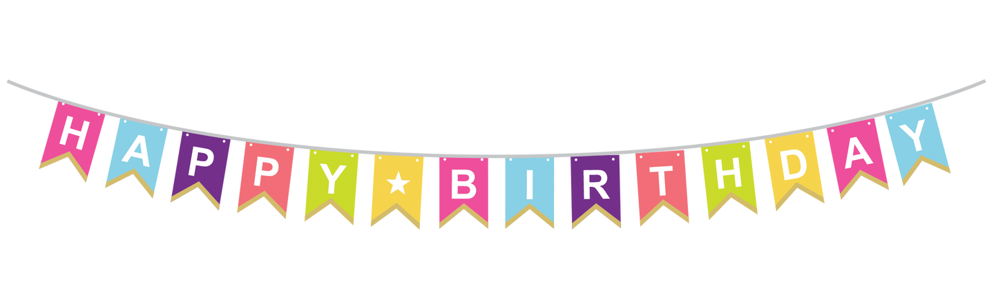 Bold and Bright Birthday Banner Party Partners - Cardmore