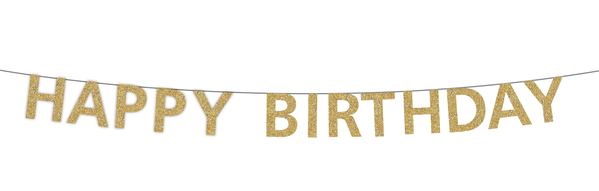 Gold Happy Birthday Banner Party Partners - Cardmore
