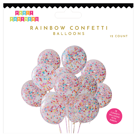 Rainbow Confetti Balloons