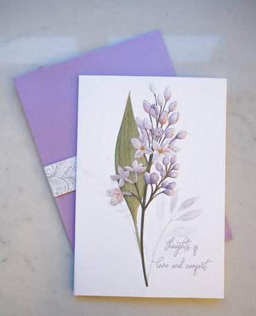 Pictura Bloom Branch Sympathy Card featuring a delicate floral design on an elegant everyday card.