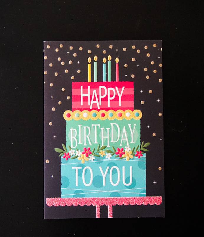Pictura birthday occasion everyday card with colorful floral design and cheerful message for celebrating birthdays.